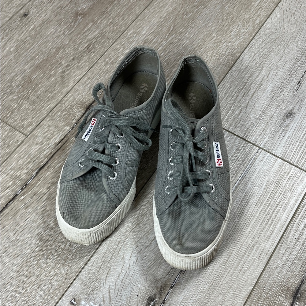 Superga Charcoal Canvas Sneakers size 6